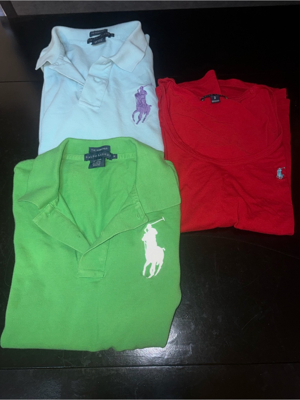 Ralph Lauren Blue Label Polo Trio - Green, Red, White